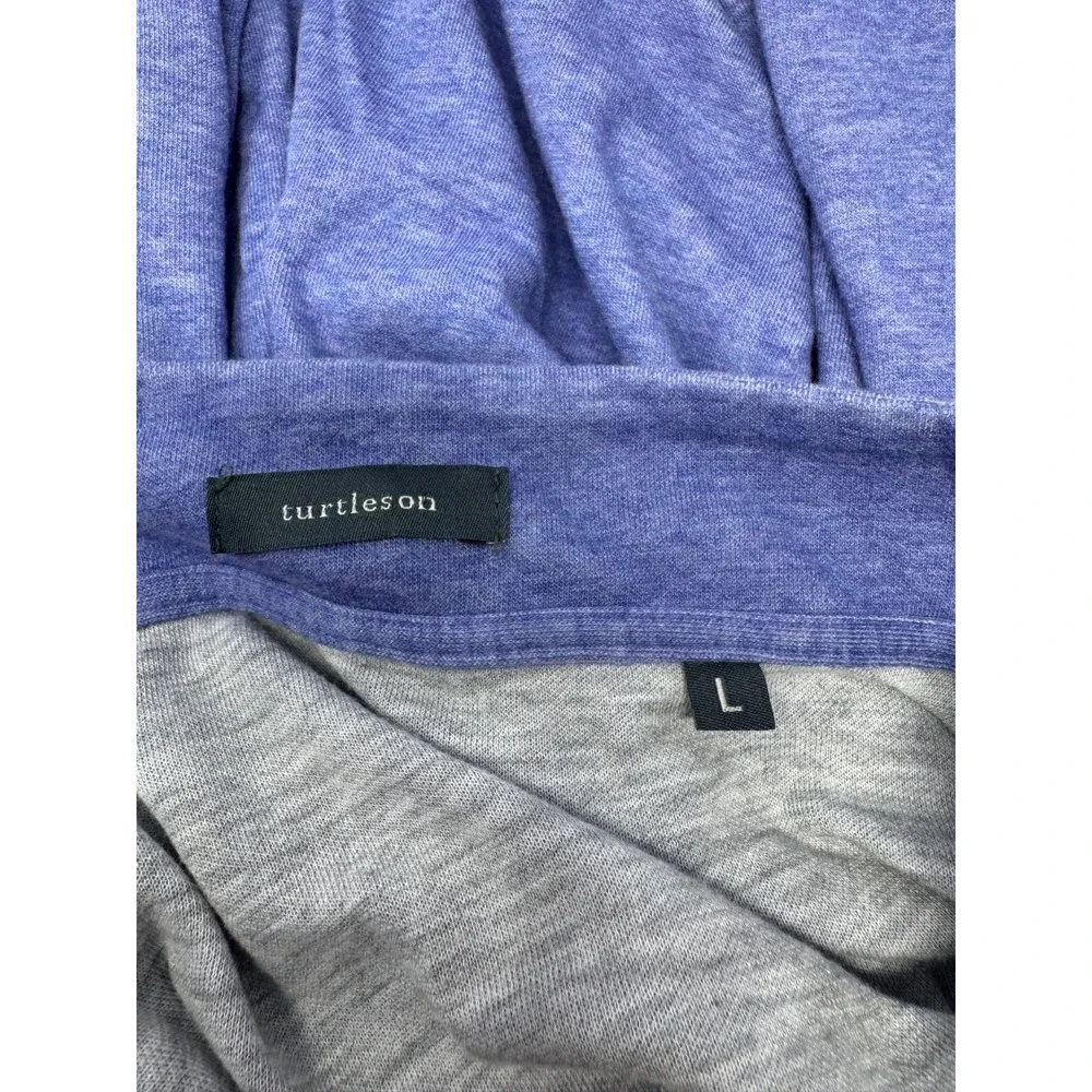 Turtleson 1/4 Zip Pullover Men's Size Large Blue Lightweight Mock Neck Golf K6